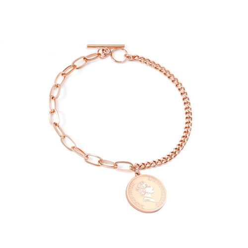 Luxusteel-Bracelet Mauvais ¿Il Bleu En Acier Inoxydable Pour Femme, Clip, Lien Cubain, Bijoux Bling, Cadeau À La Mode