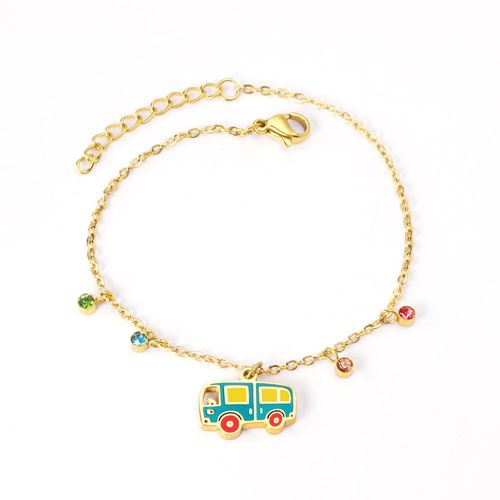 Luxusteel-Bracelet Mauvais ¿Il Bleu En Acier Inoxydable Pour Femme, Clip, Lien Cubain, Bijoux Bling, Cadeau À La Mode