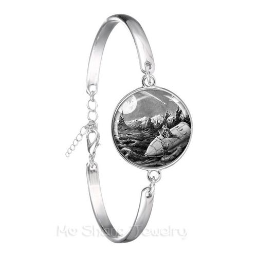 Bracelet En Chaîne Plaqué Argent En Forme De Globe, Nouveau Design Unique, À Motif De Carte Du Monde À La Mode, Bijoux Cadeaux Pour Amis, 2018