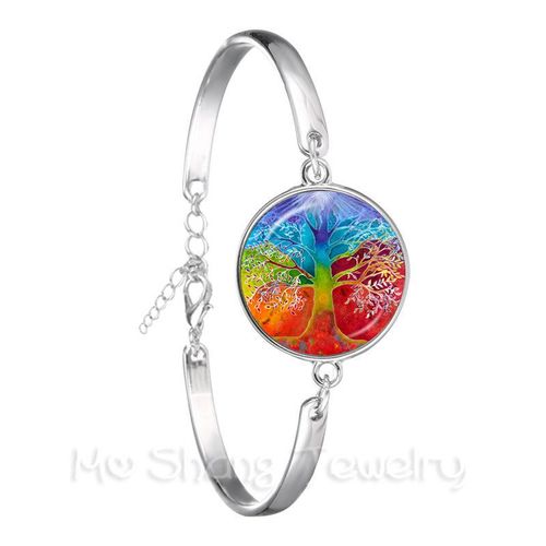 Bracelet Mandala Violet Kaléidoscope Pour Femme, Bijoux À La Mode, Géométrie Sacrée, Tourbillon, Spirale Fibonacci, Cadeau, 2018
