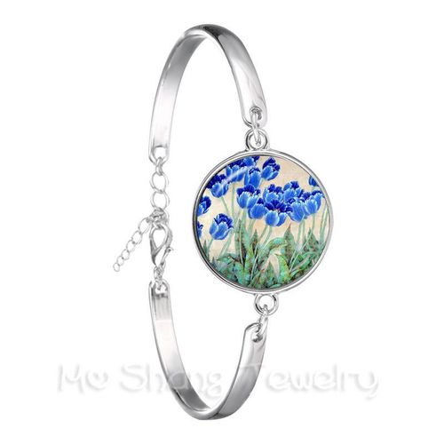 Bracelet Mandala Violet Kaléidoscope Pour Femme, Bijoux À La Mode, Géométrie Sacrée, Tourbillon, Spirale Fibonacci, Cadeau, 2018