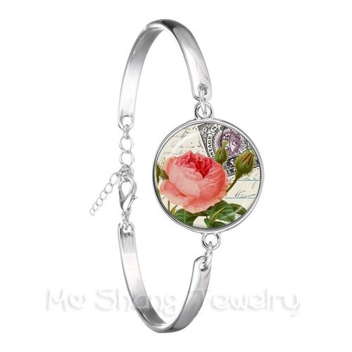 Bracelet Mandala Violet Kaléidoscope Pour Femme, Bijoux À La Mode, Géométrie Sacrée, Tourbillon, Spirale Fibonacci, Cadeau, 2018