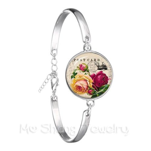 Bracelet Mandala Violet Kaléidoscope Pour Femme, Bijoux À La Mode, Géométrie Sacrée, Tourbillon, Spirale Fibonacci, Cadeau, 2018