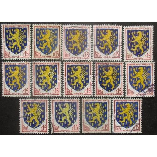 France N°1354 X 14 Oblitéré