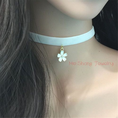 Collier Ras Du Cou En Velours Noir Pour Femme, Ruban Uni Sans Fleurs, Bijoux Gothiques Rétro Faits À La Main, Années 90, Nouveau