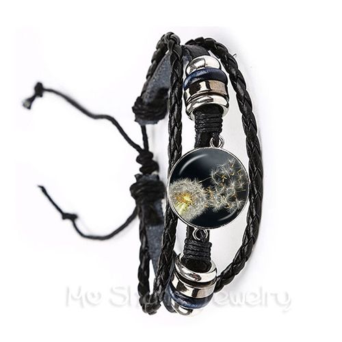 Bijoux Arbre De Vie En Cuir, Cabochon En Verre, Bijoux Lack/Marron, 2 Couleurs, Bracelet En Cuir Pour Hommes Et Femmes, Cadeau