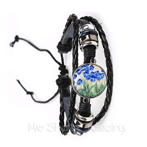 Bijoux Arbre De Vie En Cuir, Cabochon En Verre, Bijoux Lack/Marron, 2 Couleurs, Bracelet En Cuir Pour Hommes Et Femmes, Cadeau