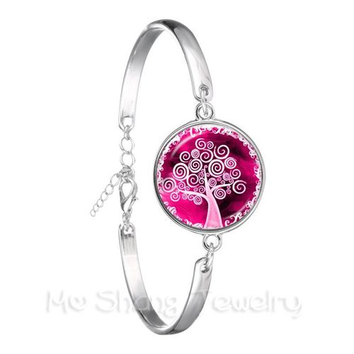 Bracelet En Cuir Noir Avec Fleur De Vie Pour Femme Et Fille, Bijoux De Style Kaleidoscope, Bleu Éblouissant, Cadeau, Bijouterie