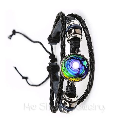 Bijoux Arbre De Vie En Cuir, Cabochon En Verre, Bijoux Lack/Marron, 2 Couleurs, Bracelet En Cuir Pour Hommes Et Femmes, Cadeau