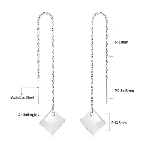 Luxsteel-Boucles D'oreilles Pendantes À Long Pompon Pour Femme, Coeur Noir Tendance, Breloque D'amour, Piercing D'oreille En Acier Inoxydable, Bijoux Cadeaux, 2023