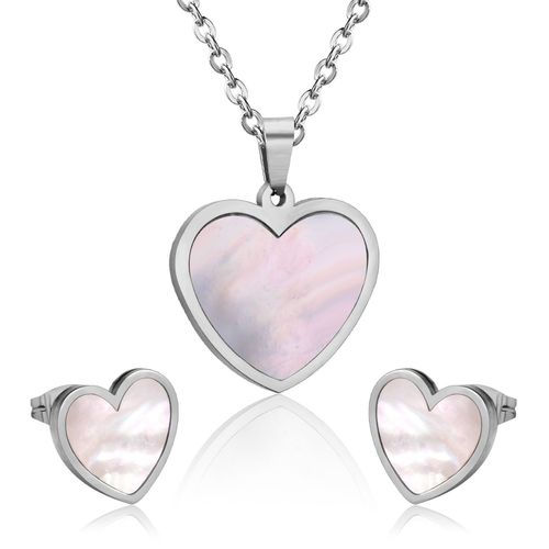 Collier De Mariée En Acier Inoxydable, Chaîne D'amour En Forme De C¿Ur, Coquille Blanche, Accessoires Féminins, Vente En Gros, 2020