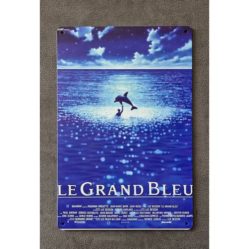 Plaque métallique décorative "Le grand bleu"