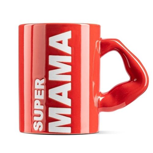 Mug Super Mama Tasse Anse Bras Musclé Idée Cadeau Maman