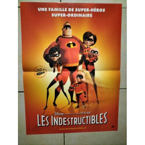 Les Indestructibles (The Incredibles) - Affiche De Cinéma Originale - Etat Neuf, Jamais Affichée - Format 40x60 Cm - Film Des Studios Pixar - Animation - Année 2004