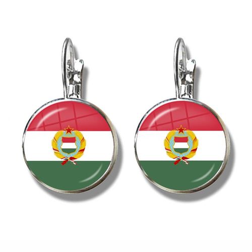 Boucles D'oreilles En Verre Pour Femmes, Bijoux Pour Femmes, Pour Le Chili, La Hongrie, Paraguay, Le Mexique, La Roumanie, La Croatie, Le Zodiaque Et Le Panama