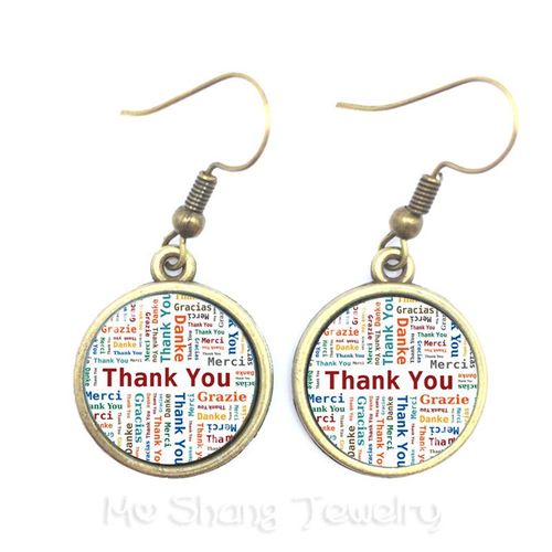 Boucles D'oreilles Classiques De Remerciement Pour Enseignant, Motif De C¿Ur Rouge, En Métal, Goutte De Verre, Cadeaux Créatifs Pour Femmes, Hommes Et Enfants