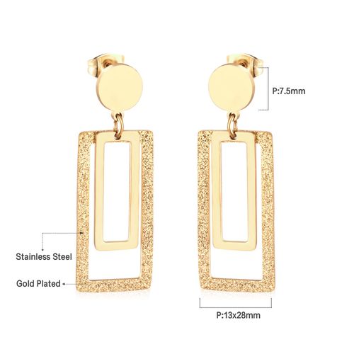 Luxusteel-Boucles D'oreilles Pendantes À Pampilles Longues Pour Femmes Et Filles, Boucles D'oreilles Géométriques Simples, Acier Inoxydable, Coquillage Noir, Bijoux Uniques, Tendance