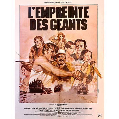 *** L'empreinte Des Geants De Robert Enrico - 1980 - Maro Adorf - Zoé Chauveau - Patrick Chesnais - Serge Reggiani - Affiche De Cinéma Originale - 60 X 80 (Landi) - Très Bon Etat ***