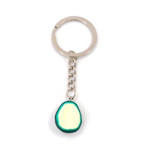 Porte-Clés Chic En Résine Transparente, Pendentif Boule De Lune, Bleu Ciel Blanc Nuage, Porte-Clés Porte-Clé, Cadeaux Pour Amis