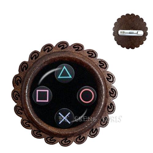 Broche De Contrôleur De Jeu Vidéo Vintage Pour Hommes, Broches De Jeu Rétro En Bois, Cadeau