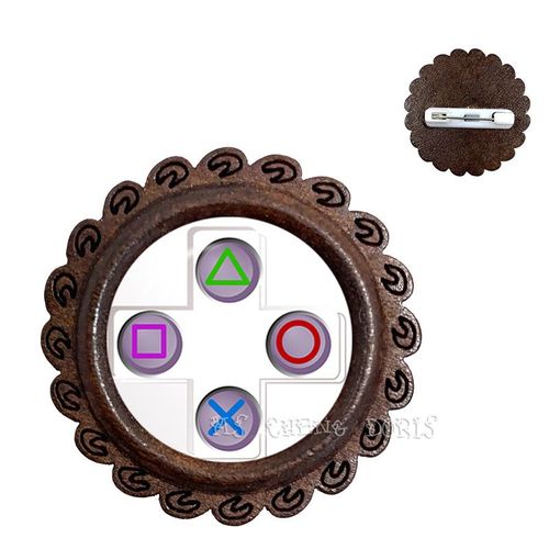Broche De Contrôleur De Jeu Vidéo Vintage Pour Hommes, Broches De Jeu Rétro En Bois, Cadeau