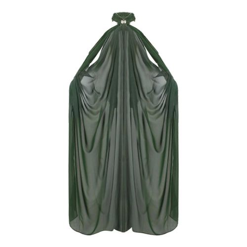 Halloween Costumes Hommes Halloween Noir Lvory Solide Chiffon Tenue De Scène Halter Cloak Cape