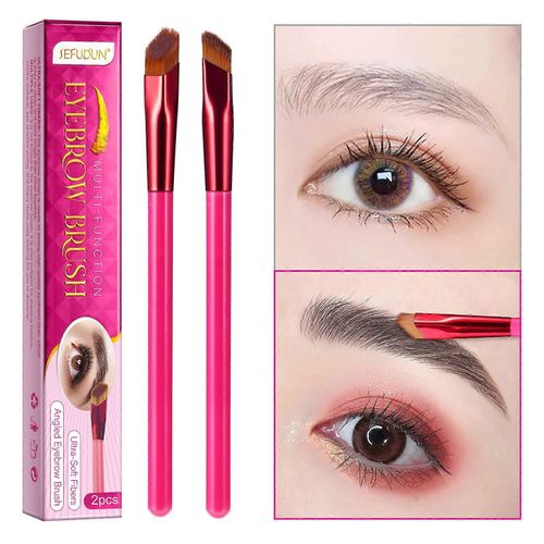 Rare Beauté Multifonctionnel Pinceau À Sourcils Grive Gadget Carré Pinceau À Sourcils Maquillage Pinceau À Sourcils Correcteur Maquillage Pinceau Poudre De Sourcils Incliné 2pcs