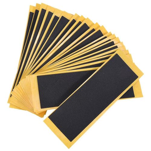 20pcs / Lot Noir Touche En Bois Deck Non Coupe Ruban Autocollants Mousse Noire Grip Tape Autocollants 38mm * 110mm-B7
