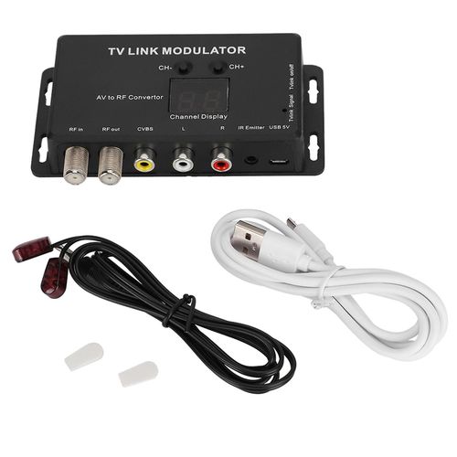 TM70 UHF TV LINK Modulateur AV vers RF Convertisseur IR Extendeur avec Channel Display-YM