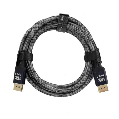 Câble Displayport 2.0 DVI HD Adaptateur Ligne 16K à 60Hz compatible avec Ordinateur TV Projecteur Moniteur2m/2.2yd-YM