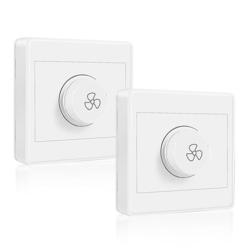 2 Pcs Ventilateur de plafond Gouverneur de vitesse en continu Commutateur de vitesse de ventilateur monté B5-B5