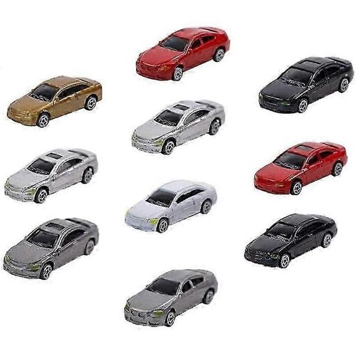10 Pack 1/87 Mini Modèle De Voiture Modèles De Voitures Peintes Construction De Paysages De Train Ensemble De Disposition De Train Mod-Générique