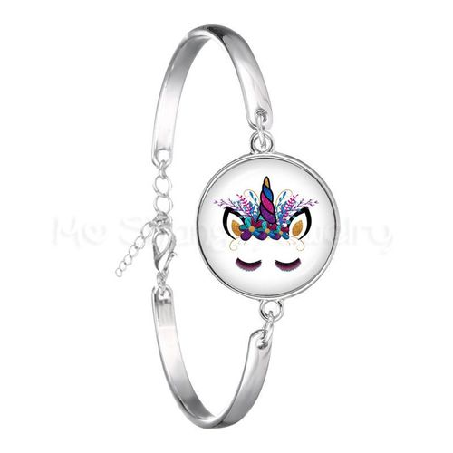Bracelet Licorne, Cheval, Abeille, Flamands Roses, Sirène, Cabochon En Verre, 18mm, Pour Femmes, Hommes Et Filles, Bijoux De Fête, Cadeau D'anniversaire Pour Enfants
