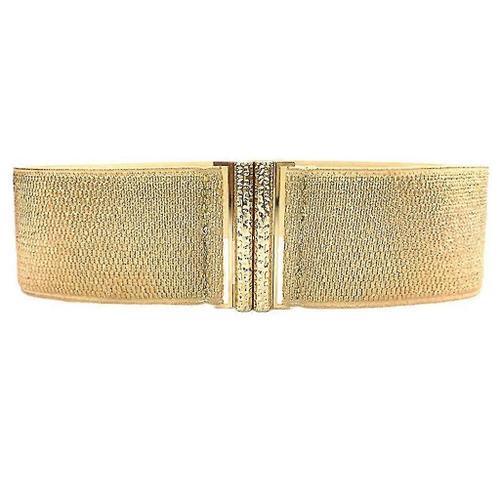 Ceinture Féminine Large Taille Mode Élastique Or Waspie Ceinture Universelle Waspie Robe Décoratif Accessoires Glitter Ceinture