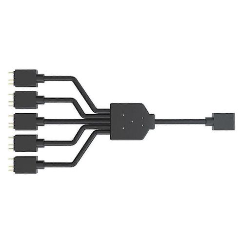 Argb 1 à 5 3 broches 5v Flexible Fan Rgb Adaptateur Câble Ordinateur pour Boîtier Connecteur Splitter Pour Msi
