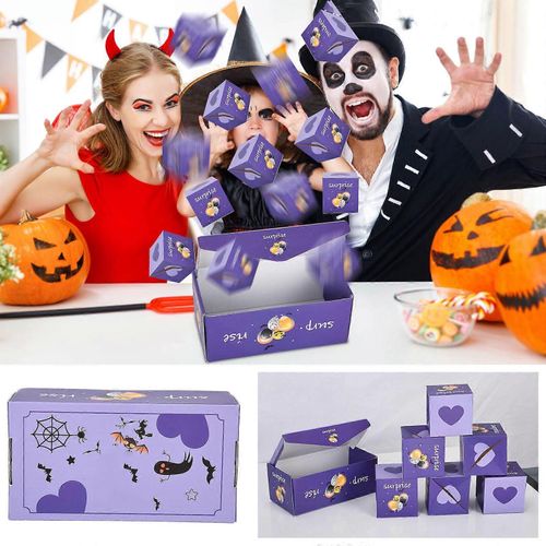 Jouets Pour Bébés Boîte De Saut Boîte De Surprise D'Halloween Sachet Rouge Rebondissant Boîte Cadeau Romantique De La Saint-Valentin 12pcs Boîte De Saut