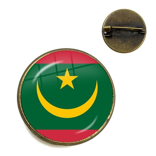 Broches Cabochon En Verre, Épingles De Collier, Cadeau Bijoux, Sahara Occidental, Guinée, Sainte-Hélène, Niger, Guinée-Bissau, Bénin, 20mm, 25mm