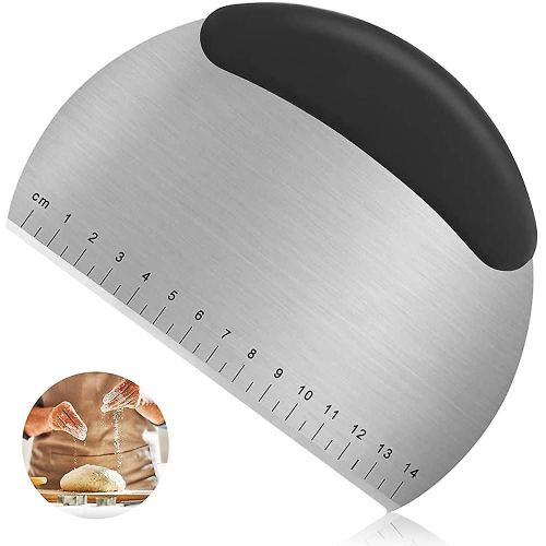 Racleur en acier inoxydable avec découpeuse de pâte polyvalente à l¿échelle