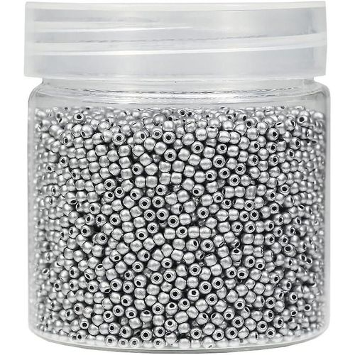 Perles De Rocaille En Argent Mat : 10 000 Pièces Pour La Fabrication De Bijoux