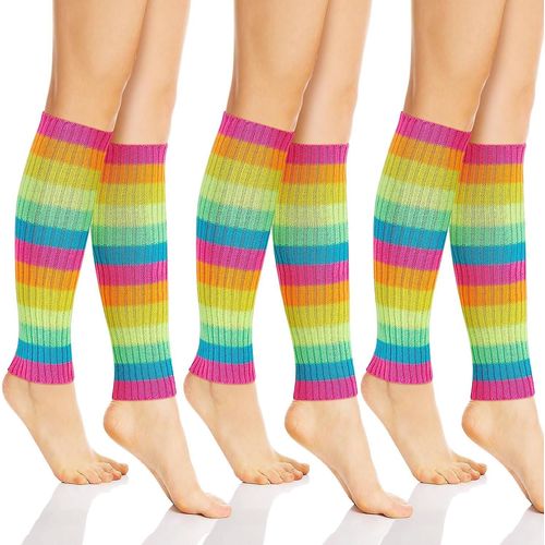 3 Paires De Bottes Thermiques Manchette Plus Côtelé Stretch Genou Jambe Accessoires Pour Dames