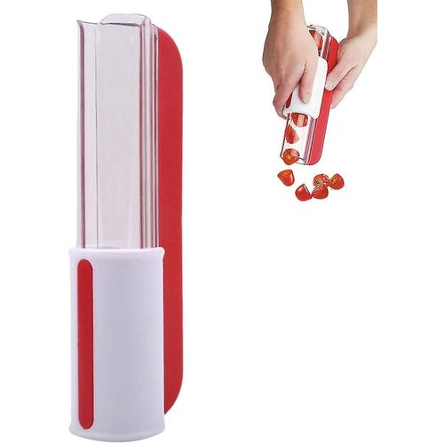 Trancheuse de fruits, 1pc Zip Slicer Tomate Trancheuse de raisin Salade Fast Cutter Slicer Accessoire de cuisine
