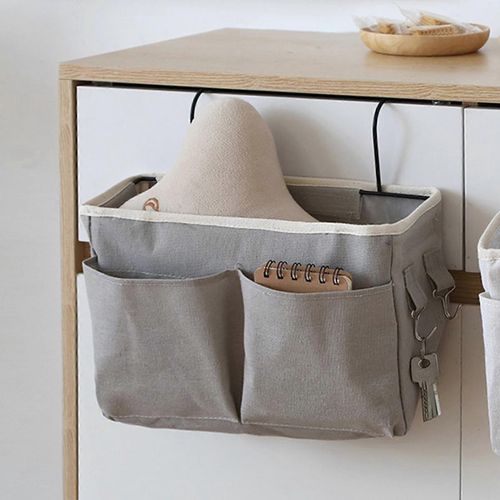 Paniers De Rangement De Chevet Suspendu Panier De Rangement Multi-Fonction Organisateur Caddy Pour Lits Superposés Et D¿hôpitaux Dortoirs Dortoirs Rail De Lit, Peut Être Placé Verres B