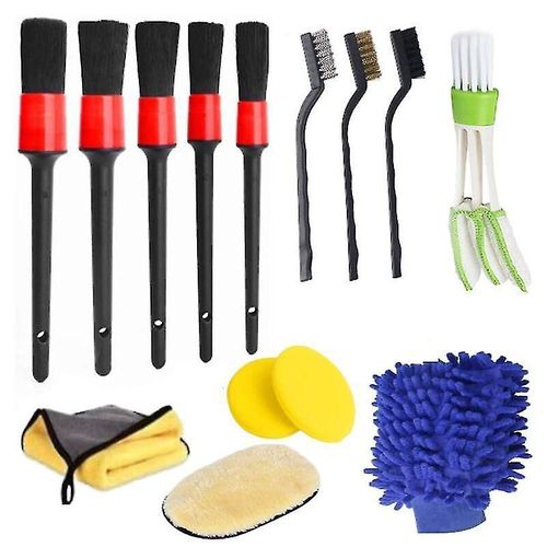 14pcs Brosse Ensemble Puissance Brosse De Perceuse Brosse De Détail De Voiture Pour Évents Pour