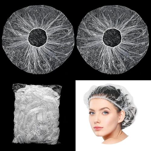 100 Pcs Acsergery Cadeau Bonnets De Douche Jetables, Bouchon De Cheveux En Plastique, Plus Grand Et 
