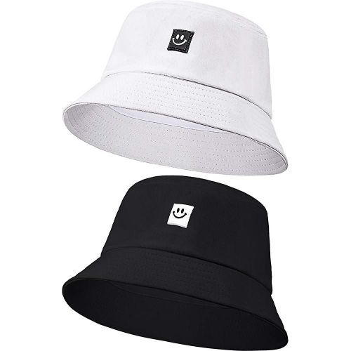 Smiling Face Bucket Hats Pliable Beach Sun Hats Fisherman Hats For Acsergery Femmes Hommes Cadeau