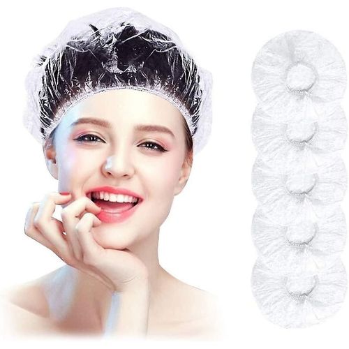 100pcs Acsergery Cadeau Bonnets De Douche Jetables, Bouchon De Douche Élastique En Plastique Pour 