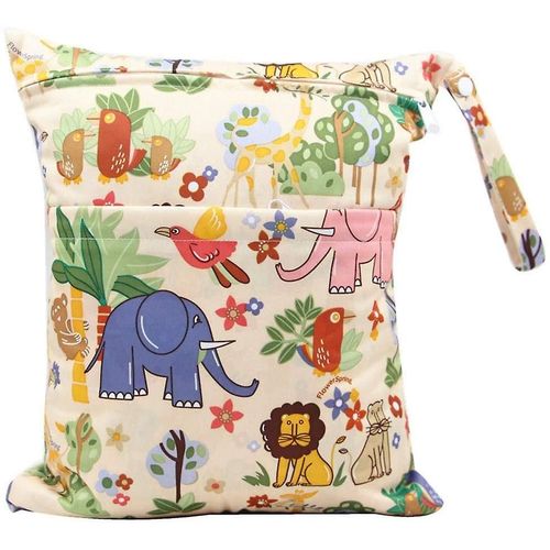 Sac À Couches En Tissu Imperméable À L¿Eau Zippé Sac De Rangement De Couche Réutilisable Organisateur De Couches