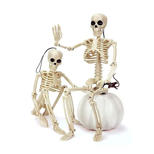 Halloween Simulation Plastique Squelette Humain Squelette Pendentif Peut Supporter Décorations de squelette réglables