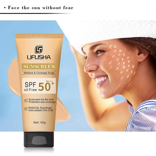 Beauté Crème Solaire Bronz Fond De Teint Spf50+ Crème Solaire Isole Les Rayons De La Transpiration Et Hydrate Hommes Et Femmes 40g 
