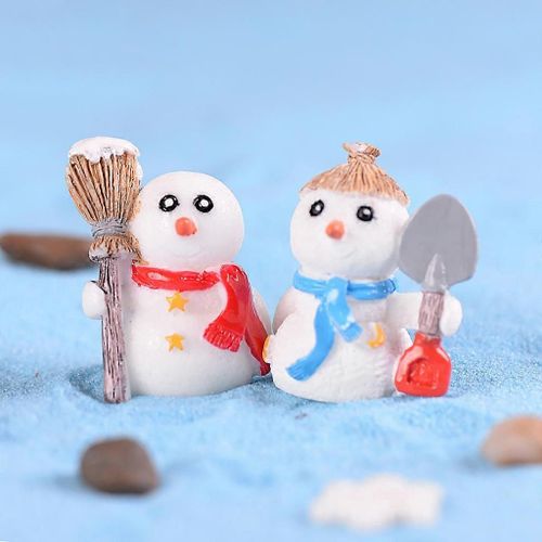 Décoration De Noël Maison De Poupée Scène Miniature Bonhomme De Neige Faire Semblant De Jouer Au Jouet